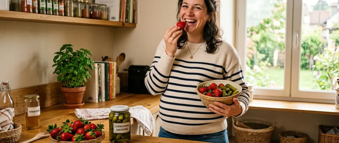 Le mythe des fraises et des cornichons chez la femme enceinte : vrai ou faux ?