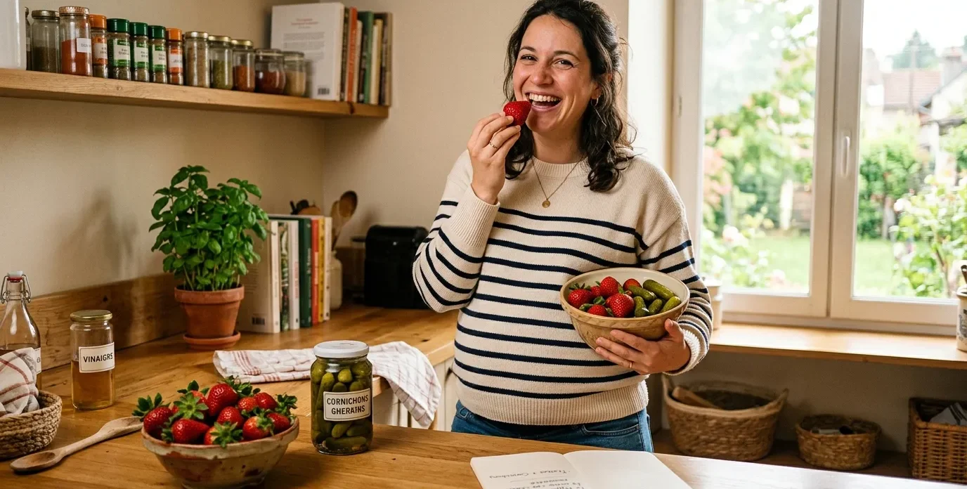Le mythe des fraises et des cornichons chez la femme enceinte : vrai ou faux ?