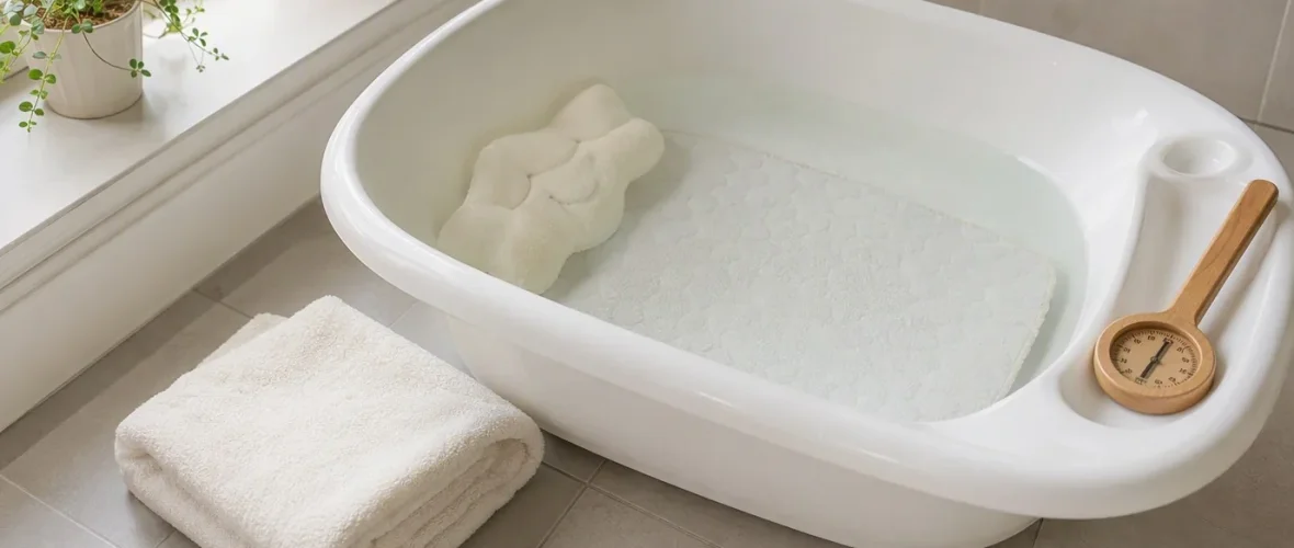 Bain bébé : aménager la baignoire pour un bain libre en toute sécurité