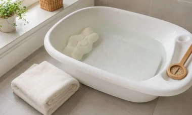 Bain bébé : aménager la baignoire pour un bain libre en toute sécurité