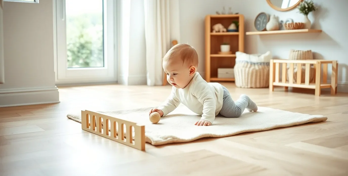 Aménager un espace de motricité libre sécurisé au sol pour bébé
