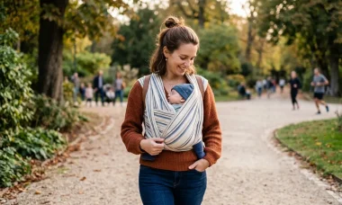 Portage physiologique : installer bébé en écharpe en respectant la courbure naturelle de son dos