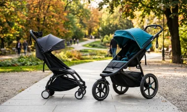 Poussette citadine ou tout-terrain : notre comparatif pour les balades urbaines ou en forêt